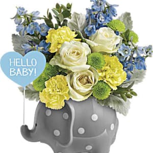 Hello Sweet Baby -Blue Flower Bouquet