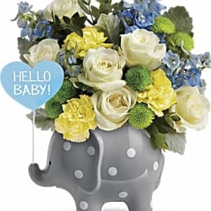 Hello Sweet Baby -Blue Flower Bouquet