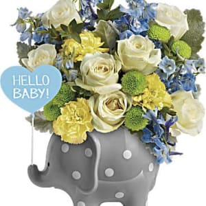 Hello Sweet Baby -Blue Flower Bouquet