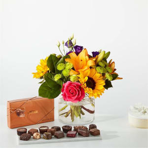 Best Day Bouquet and Chocolate Bundle Flower Bouquet