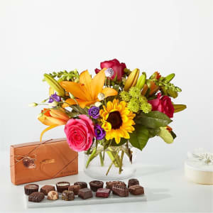 Best Day Bouquet and Chocolate Bundle Flower Bouquet