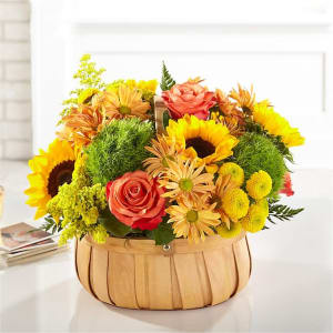 Harvest Sunflower Basket Flower Bouquet