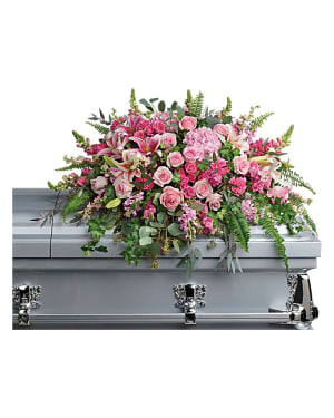 Beautiful Memories Casket Spray Flower Bouquet