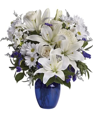 Beautiful in Blue Flower Bouquet