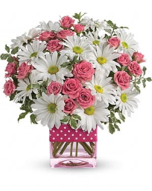 Polka Dots and Posies Flower Bouquet