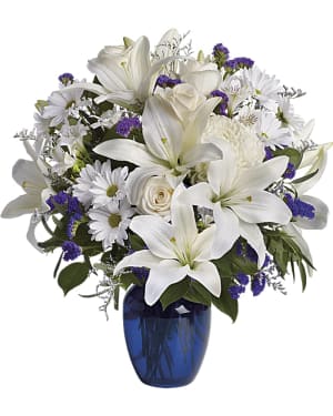 Beautiful in Blue Flower Bouquet