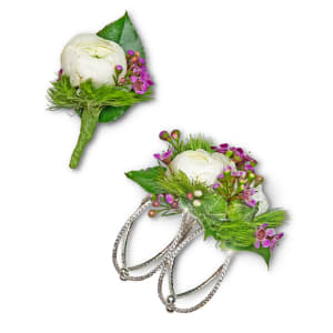 Intrinsic Corsage and Boutonniere Set Flower Bouquet