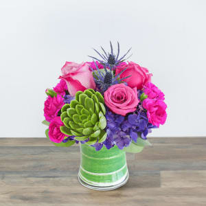 London Posh with Succulent Flower Bouquet