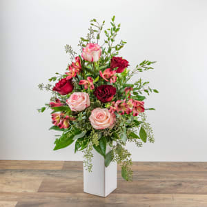 Red Velvet Heart Flower Bouquet