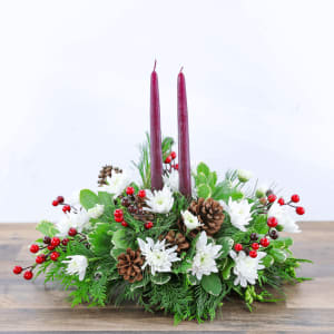 Christmas Carol Centerpiece Flower Bouquet