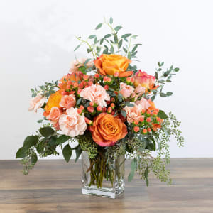 Coral Symphony Flower Bouquet