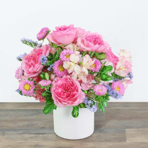 Lush Pink Garden Flower Bouquet