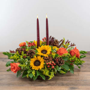 Autumnal Abundance Centerpiece Flower Bouquet