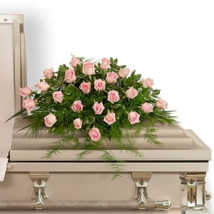 Pink Tranquility Casket Spray Flower Bouquet