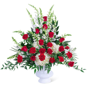 Serene Sanctuary Urn Flower Bouquet