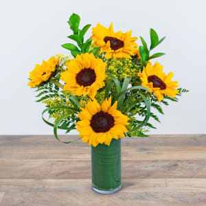 Ray Of Golden Sunflowers Flower Bouquet