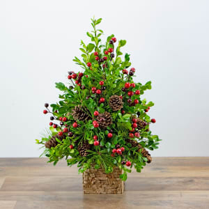 Adorned Boxwood Tree Flower Bouquet