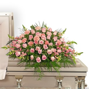 Forever Adored Casket Spray Flower Bouquet