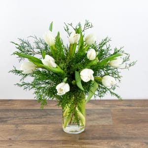 Winter White Tulips Flower Bouquet