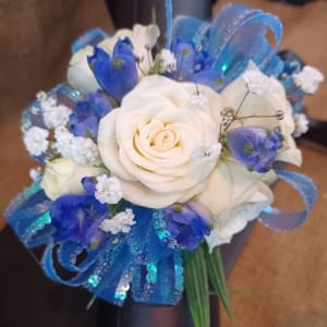 Blue Corsage Flower Bouquet