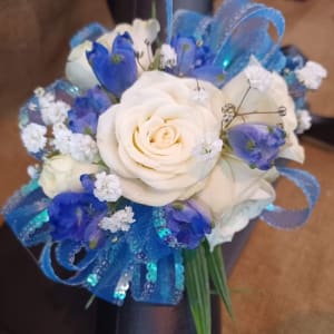 Blue Corsage Flower Bouquet