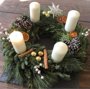 Handmade Cream Advent Wreath
