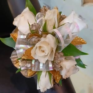 White and Gold Flower Bouquet