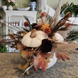 Fall Preserved Pumpkin Flower Bouquet