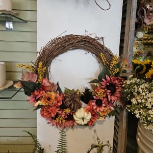 20 inch Fall Wreath Flower Bouquet