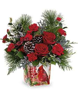 Cardinal Cheer Flower Bouquet