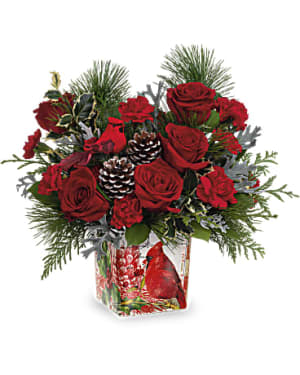 Cardinal Cheer Flower Bouquet