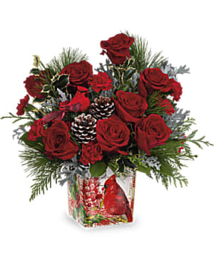 Cardinal Cheer Flower Bouquet