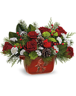 Classic Cardinal Centerpiece Flower Arrangement Classic Cardinal Centerpiece Flower Bouquet