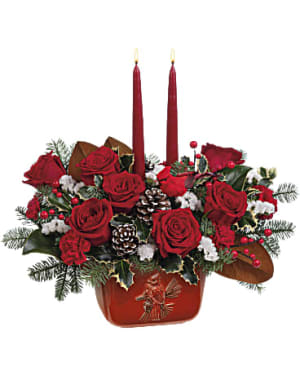 Christmas Classic Centerpiece Flower Bouquet
