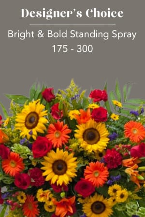 BRIGHT AND BOLD MIX - STANDING SPRAY Flower Bouquet