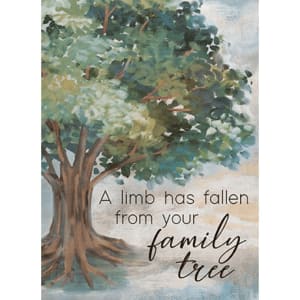 Family Tree Sympathy Card Flower Bouquet