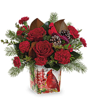 Teleflora's Joyful Cardinal Bouquet Flower Bouquet