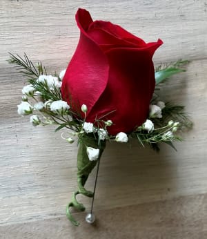 1 Rose Boutonniere Flower Bouquet