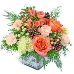 Peachy Woodland Flower Bouquet