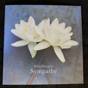 With Deepest Sympathy Card Flower Bouquet