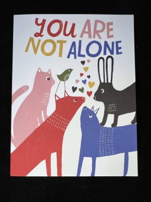 You Are Not Alone Card Flower Bouquet