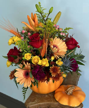 Spicy Pumpkin ( all around) Flower Bouquet