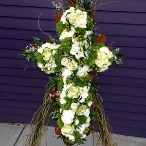 Hanging Cross Flower Bouquet