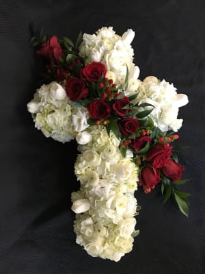 Hanging Cross Flower Bouquet