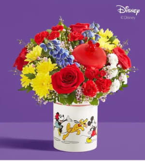 Disney Mickey Mouse & Friends Cookie Jar - Bright Flower Bouquet