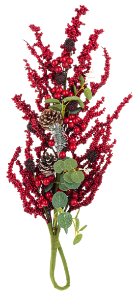 Red and Berry Pinecone Swag Flower Bouquet