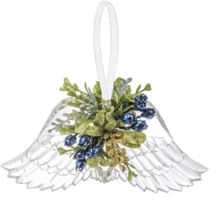 Ganz Kissing Krystal Twilight Sapphire Ornament Flower Bouquet