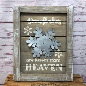 Snowflake Kisses Sign Flower Bouquet