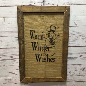 Warm Winter Wishes Sign Flower Bouquet