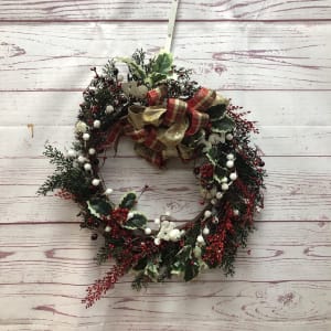 Joyful Snowman Wreath Flower Bouquet